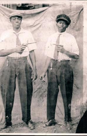 Gun Play- Simone Coombs and brother Burnam Combs 