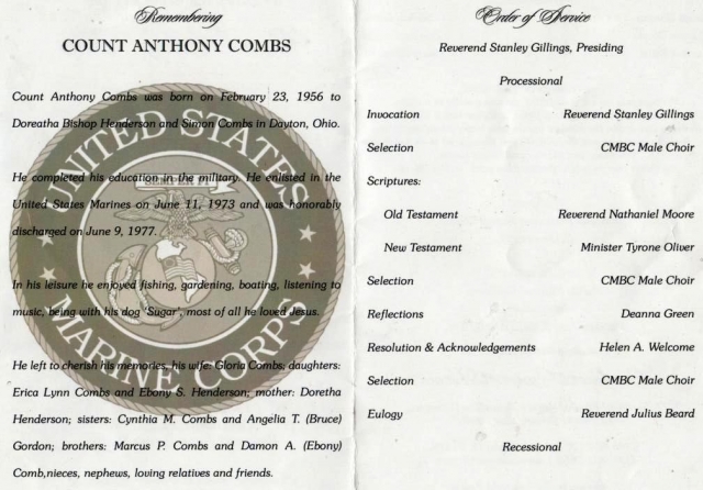 Obituary for Count Anthony Combs 2