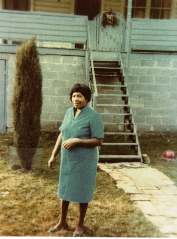 Aunt Chris in the yard at her house in Red Fox,KY