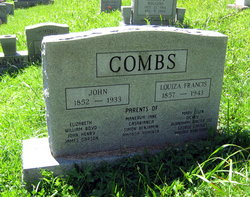 Grave site at Carr Fork, Ky for Papa Simon's Parents, John & Louiza Francis Combs